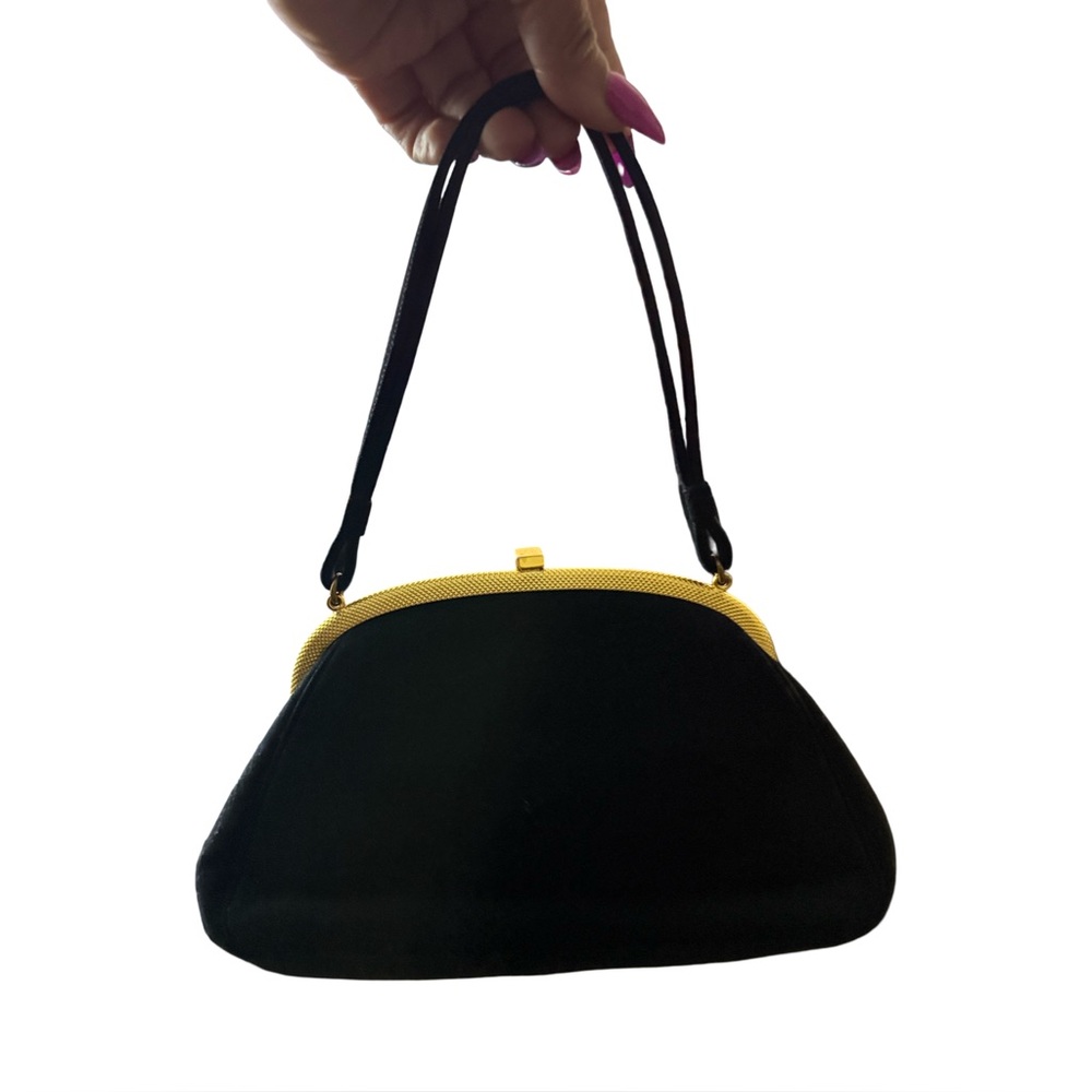 Vintage Coblentz 1950s 1860s Mini Velvet Kiss Lock Bag Mid Century Modern Estate